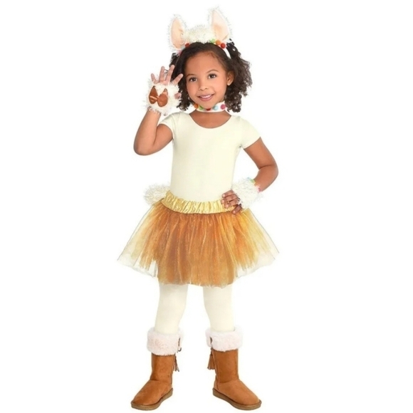 NWT Llama Kit Halloween Costume Cosplay Child OS Tail Headband Gloves Choker New - Picture 1 of 4